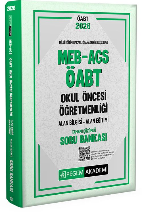 2026 MEB AGS ÖABT Okul Öncesi Öğretmenliği Alan Bilgisi - Alan Eğitimi Tamamı Çözümlü Soru Bankası