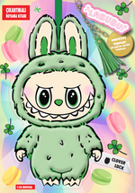 Labubu Clover Luck Çılgın Koleksiyon Çıkartmalı Boyama Kitabı