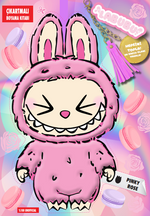 Labubu Pinky Rose Çılgın Koleksiyon Çıkartmalı Boyama Kitabı