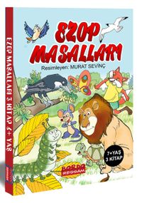 Ezop Masalları (3 Kitap Set) 7+Yaş Renkli Resimli Okumayı Öğrendim Serisi
