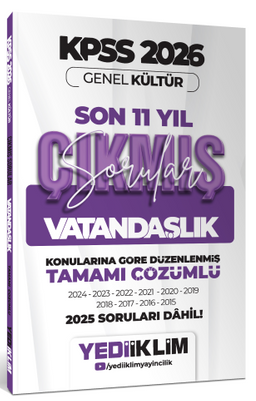 2026 KPSS Genel Kültür Vatandaşlık Konularına Göre Tamamı Çözümlü Son 11 Yıl Çıkmış Sorular