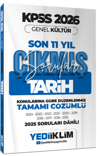 2026 KPSS Genel Kültür Tarih Konularına Göre Tamamı Çözümlü Son 11 Yıl Çıkmış Sorular