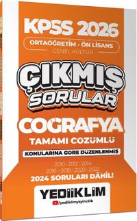 KPSS 2026 Ortaöğretim-Önlisans Coğrafya Konularına Göre Çıkmış Sorular(2024 Soruları Dahil)