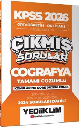 KPSS 2026 Ortaöğretim-Önlisans Coğrafya Konularına Göre Çıkmış Sorular(2024 Soruları Dahil)