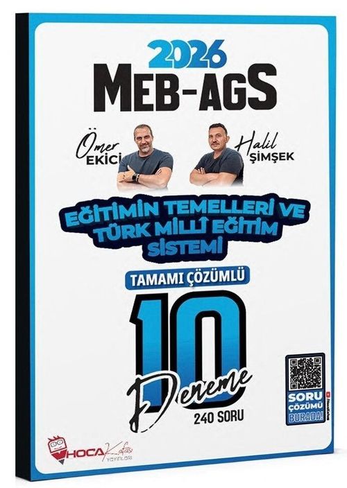 2026 MEB-AGS Eğitimin Temelleri ve Türk Milli Eğitim Sistemi 10 Deneme Çözümlü