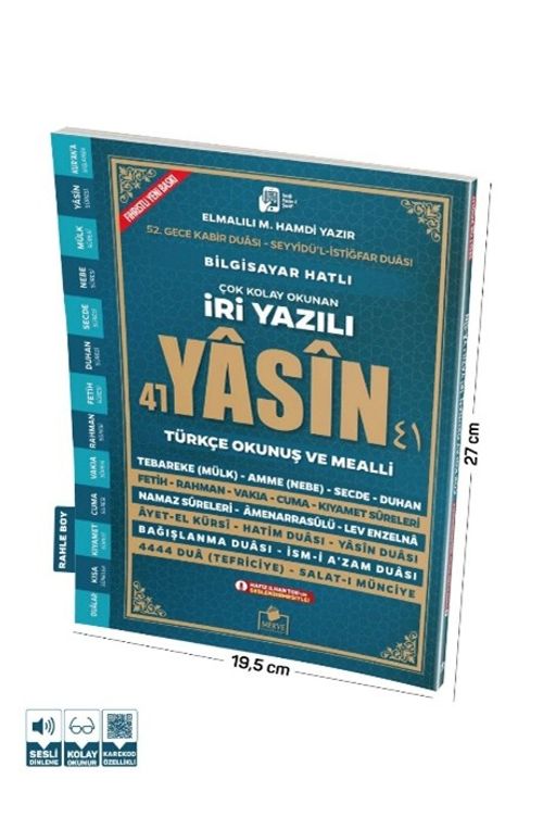 Çok Kolay Okunan İri Yazılı 41 Yasin Arapça Türkçe Okunuşlu ve Mealli İri Yazılı Orta Boy 