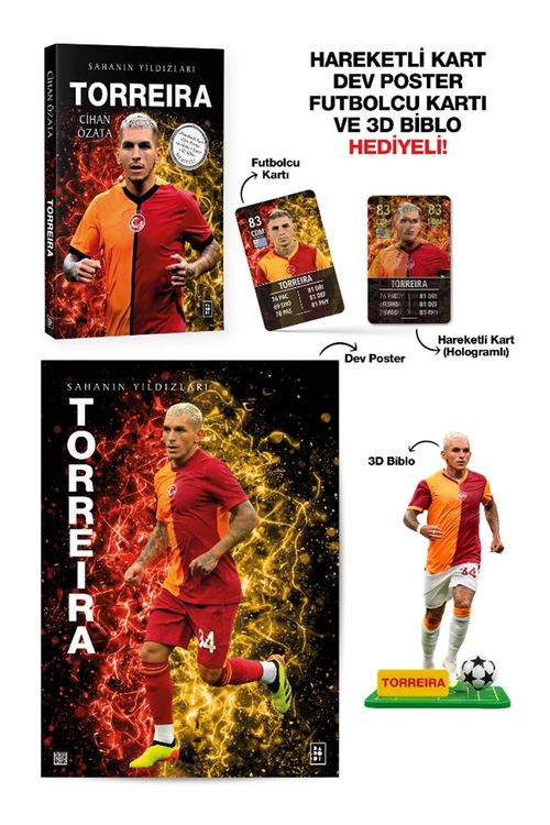 Torreira - Sahanın Yıldızları (3D Biblo - Hareketli Kart - Dev Poster - Futbolcu Kartı Hediyeli!)
