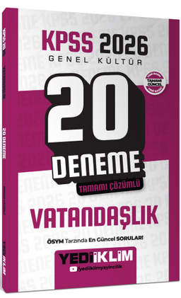 2026 KPSS Genel Kültür Vatandaşlık Tamamı Çözümlü 20 Deneme