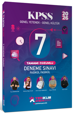 2026 KPSS Genel Yetenek - Genel Kültür Fasikül Fasikül 7 Deneme Sınavı Tamamı Çözümlü