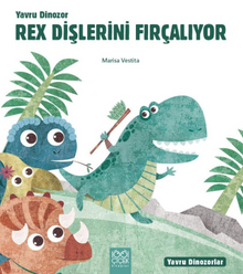 Yavru Dinozor Rex Dişlerini Fırçalıyor