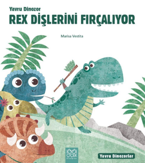 Yavru Dinozor Rex Dişlerini Fırçalıyor