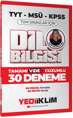 2026 KPSS MSÜ TYT Dil Bilgisi Tamamı Video Çözümlü Tüm Sınavlar için 30 Deneme