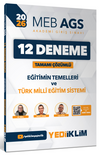 2026 MEB AGS Eğitimin Temelleri ve T&uuml;rk Milli Eğitim Sistemi Tamamı &Ccedil;&ouml;z&uuml;ml&uuml; 12 Deneme