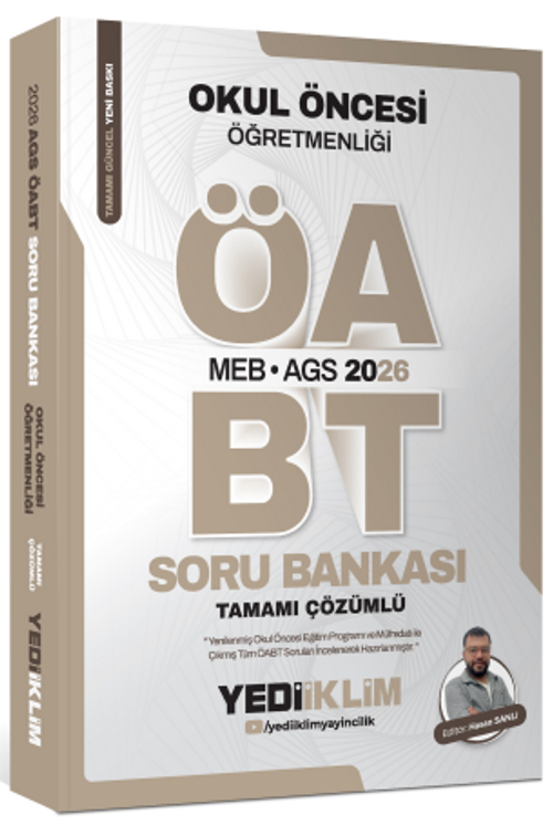 2026  MEB AGS ÖABT Okul Öncesi Öğretmenliği Soru Bankası Tamamı Çözümlü