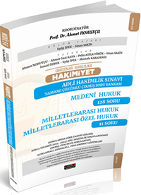 Orijinal Sorular Hakimiyet Adli Hakimlik Sınavı Medeni Hukuk-Milletlerarası Hukuk Çıkmış Soru Bankası