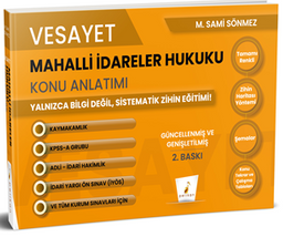 Vesayet Mahalli İdareler Hukuku Konu Anlatımı