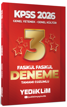 2026 KPSS Genel Yetenek Genel Kültür Tamamı Çözümlü Fasikül Fasikül 3 Yıldız Deneme