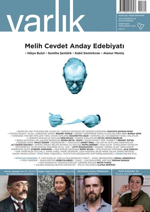 Varlık Edebiyat ve Kültür Dergisi Kasım 2025