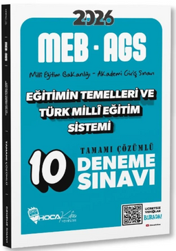 2026 MEB-AGS Eğitimin Temelleri ve Türk Milli Eğitim Sistemi 10 Deneme Çözümlü