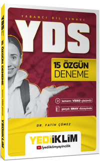 YDS 15 Özgün Deneme Tamamı Video Çözümlü