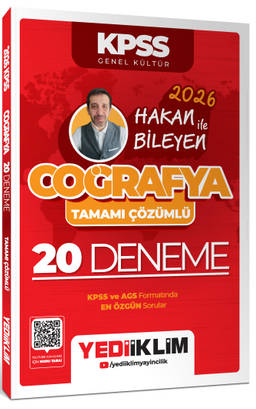 2026 KPSS Coğrafya Tamamı Çözümlü 20 Deneme 