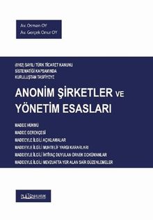 Anonim Şirketler ve Yönetim Esasları