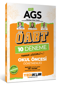 AGS ÖABT Okul Öncesi Öğretmenliği Tamamı Çözümlü 10 Deneme Sınavı