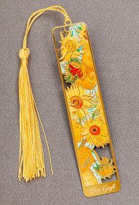 Metal Kitap Ayracı - Van Gogh - Van Gogh - Ayçicekleri Çerçeveli (MA18)