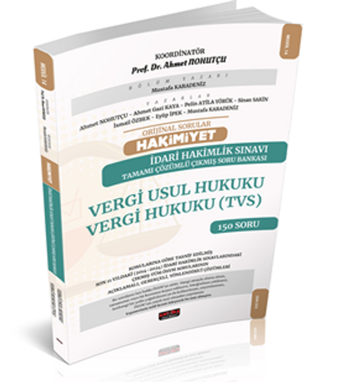 Orijinal Sorular Hakimiyet İdari Hakimlik Sınavı Vergi Usul Hukuku VH TVS Çıkmış Soru Bankası