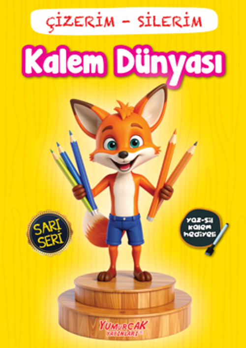 Çizerim Silerim – Kalem Dünyası / Okul Öncesi Aktivite Kitapları