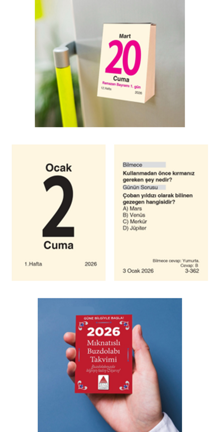 2026 Mıknatıslı Buzdolabı Takvimi