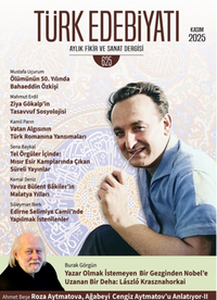 Türk Edebiyatı Aylık Fikir ve Sanat Dergisi Sayı: 625 Kasım 2025