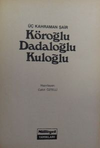 Köroğlu, Dadaloğlu, Kuloğlu / 4-A-33