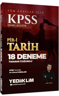 KPSS Genel Kültür Tüm Adaylar İçin Tamamı Çözümlü Pir-i Tarih 18 Deneme 