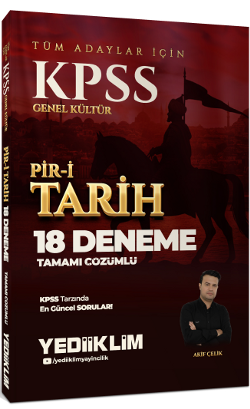 KPSS Genel Kültür Tüm Adaylar İçin Tamamı Çözümlü Pir-i Tarih 18 Deneme