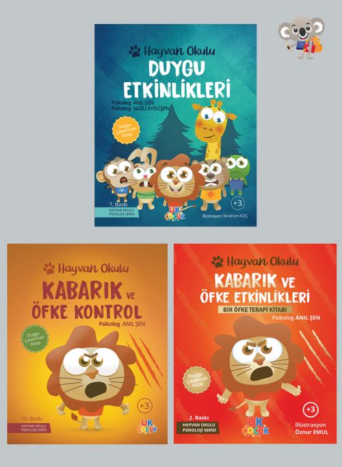 Hayvan Okulu Serisi Öfke Kontrol (3 kitapSet)