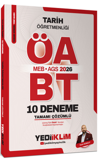 2026 MEB AGS ÖABT Tarih Öğretmenliği Tamamı Çözümlü 10 Deneme
