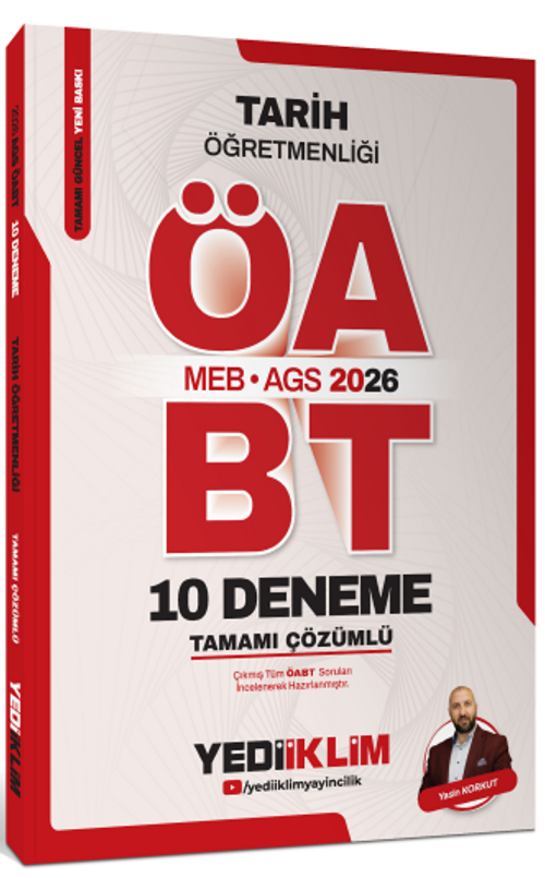 2026 MEB AGS ÖABT Tarih Öğretmenliği Tamamı Çözümlü 10 Deneme