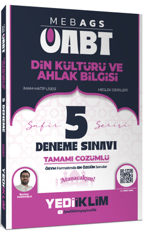MEB AGS ÖABT Din Kültürü ve Ahlak Bilgisi Safir Serisi Tamamı Çözümlü 5 Deneme Sınavı