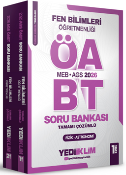 2026 MEB AGS ÖABT Fen Bilimleri Öğretmenliği Tamamı Çözümlü Soru Bankası 2 Cilt 