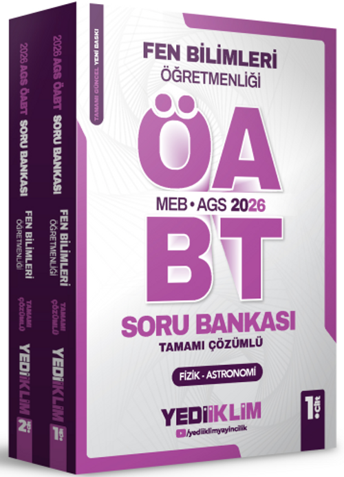 2026 MEB AGS ÖABT Fen Bilimleri Öğretmenliği Tamamı Çözümlü Soru Bankası 2 Cilt 