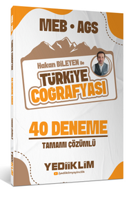 MEB AGS Hakan Bileyen ile Türkiye Coğrafyası Tamamı Çözümlü 40 Deneme Sınavı