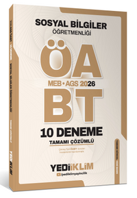 AGS ÖABT Sosyal Bilgiler Öğretmenliği Tamamı Çözümlü 10 Deneme Sınavı
