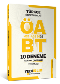 AGS ÖABT Türkçe Öğretmenliği Tamamı Çözümlü 10 Deneme Sınavı