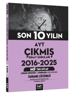 AYT MF Tek Kitap Son 10 Yılın Çıkmış Soruları 2016 2025