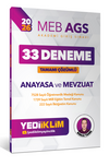 2026 MEB AGS Anayasa ve Mevzuat Tamamı &Ccedil;&ouml;z&uuml;ml&uuml; 33 Deneme