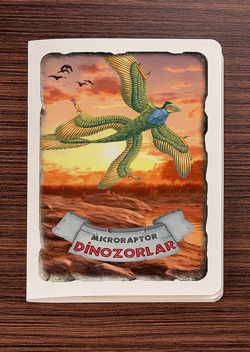 Akıl Defteri - Dinozorlar - Microraptor (Cep Boy)