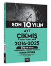 AYT TM Tek Kitap Son 10 Yılın &Ccedil;ıkmış Soruları 2016 2025
