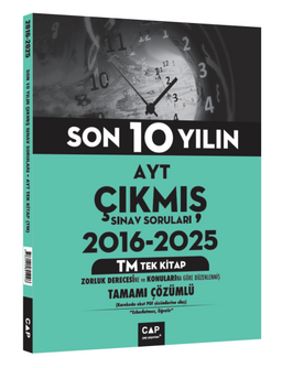 AYT TM Tek Kitap Son 10 Yılın Çıkmış Soruları 2016 2025