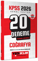 KPSS 2026 Genel Kültür Coğrafya Tamamı Çözümlü 20 Deneme